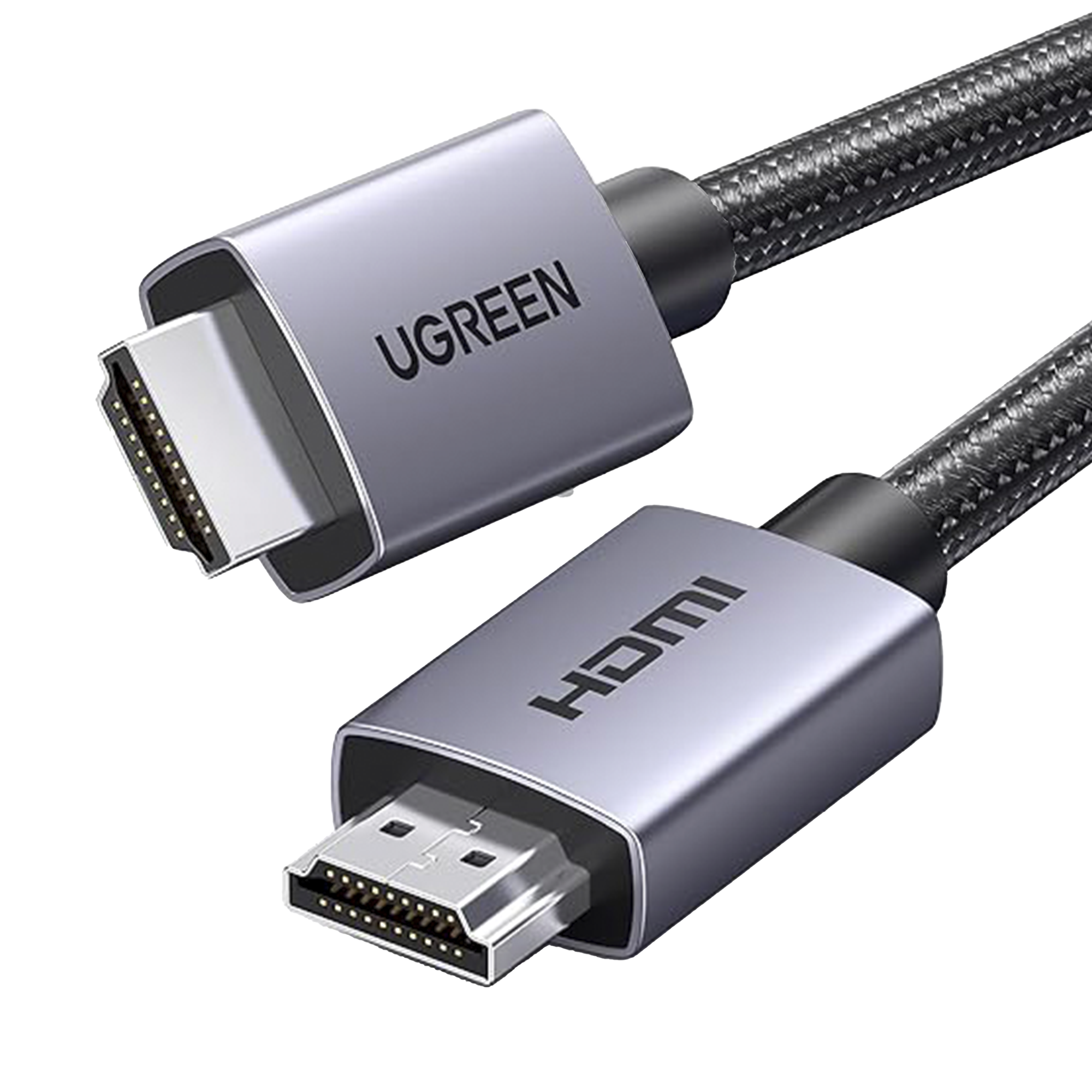 Cable HDMI 2.0 de Nylon Trenzado | 2 metros | 4K@60Hz | ARC | Dolby ATMOS | True HD | DTS HD | HDR | 3D Inversivo | 3 modos de Visualización | 3 Capas de Protección + 4 de Blindaje | Niquelado | Carcasa de Aluminio.