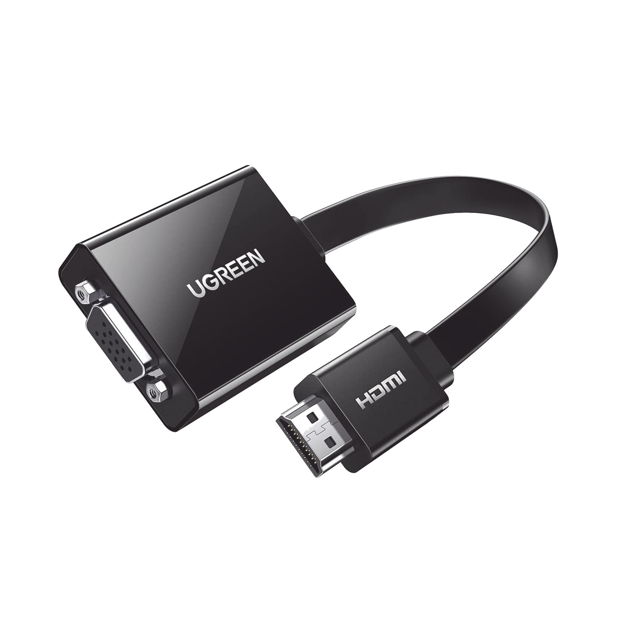 Adaptador HDMI a VGA / Resolución 1080P / Audio 3.5mm / Con Puerto Micro USB para Alimentación / Plug & Play / No Requiere Controlador / ABS / Flexible y Duradero