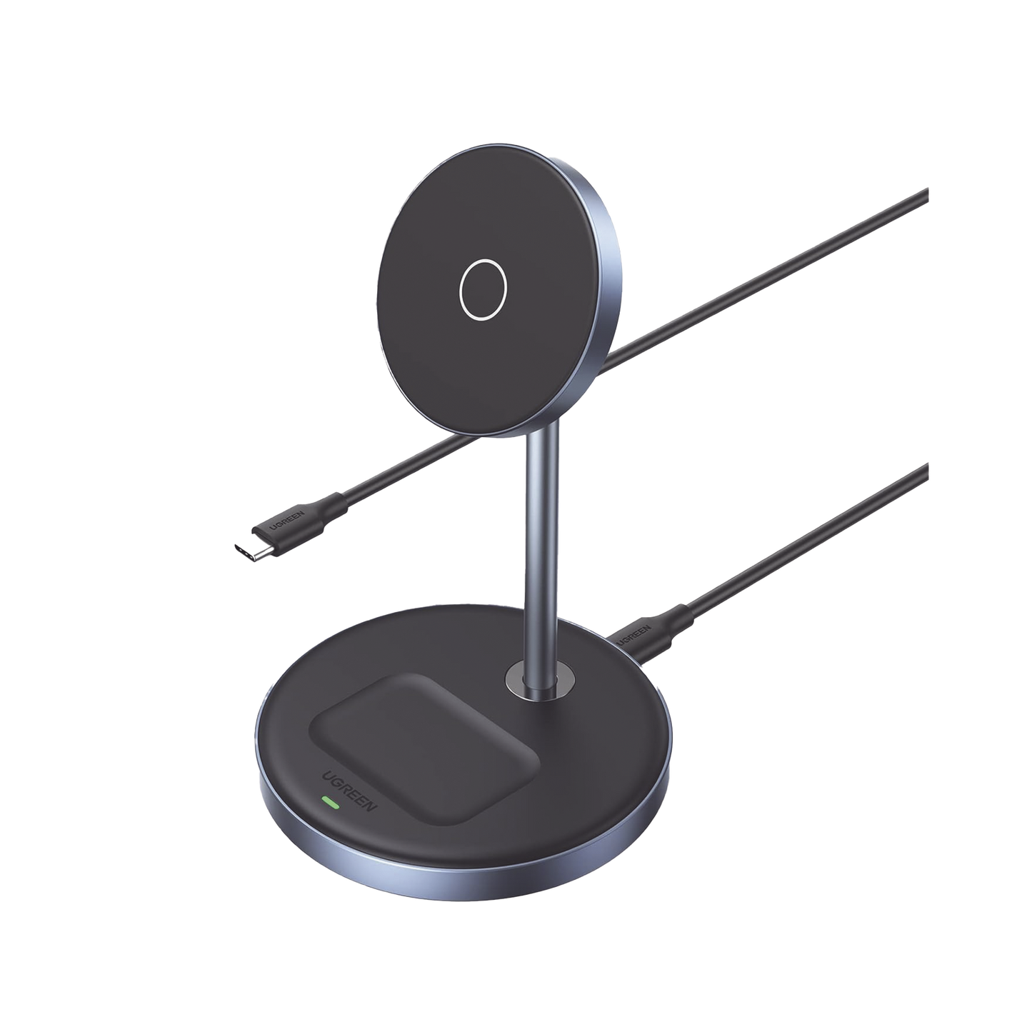 Estación de Carga Inalámbrica | 3 en 1 | Compatible con MagSafe | Perfecto para iPhone y AirPods | Carga Rápida Adaptativa /Simultanea | Múltiples Protecciones | Luz Indicadora LED | Aleación de Aluminio | Incluye Cable