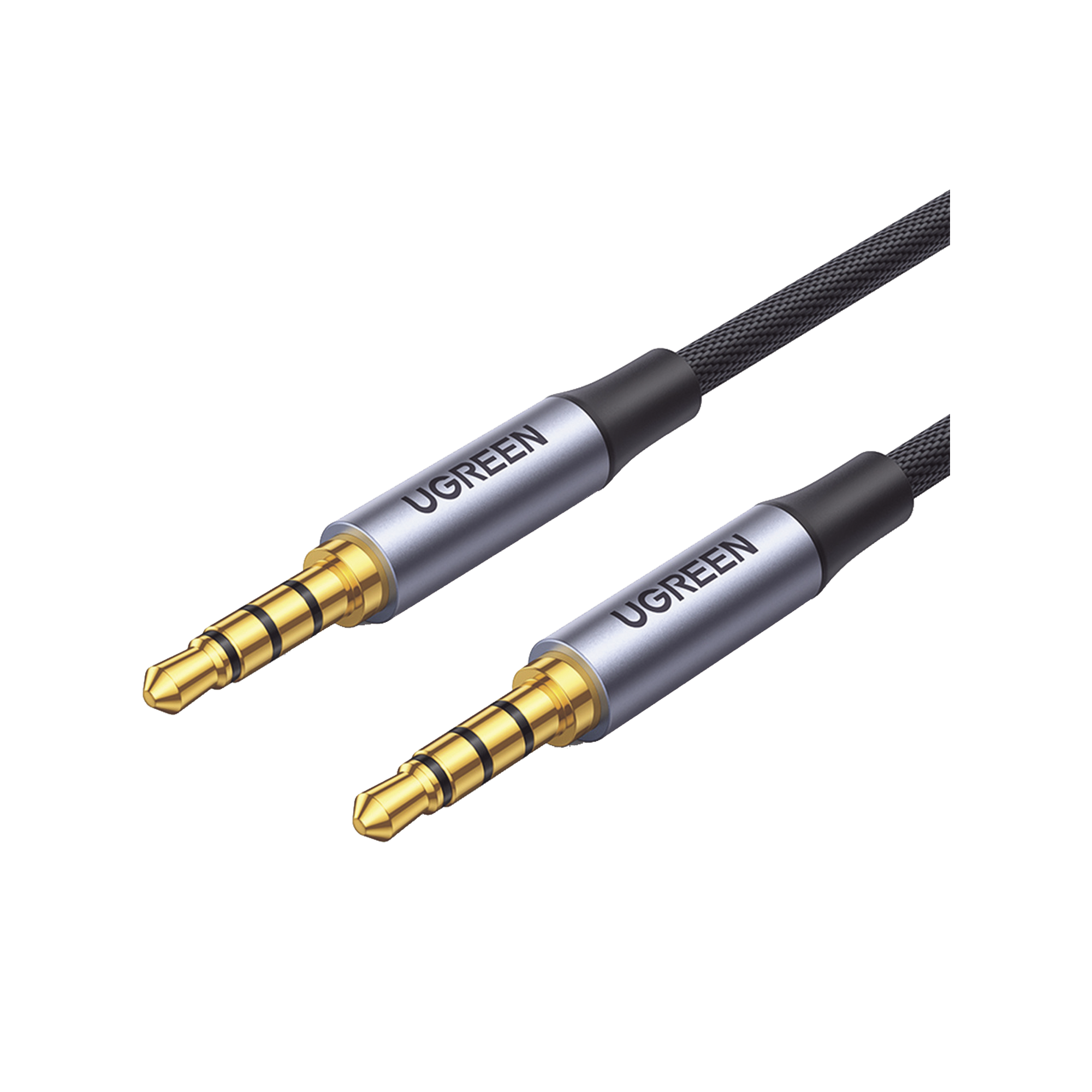 Cable Auxiliar de 3.5mm / Cable Audio Estéreo / Núcleo de Alambre de Cobre Esmaltado / Carcasa de Aluminio Azul + Nylon Trenzado / Soporta Micrófono / 5 Metros