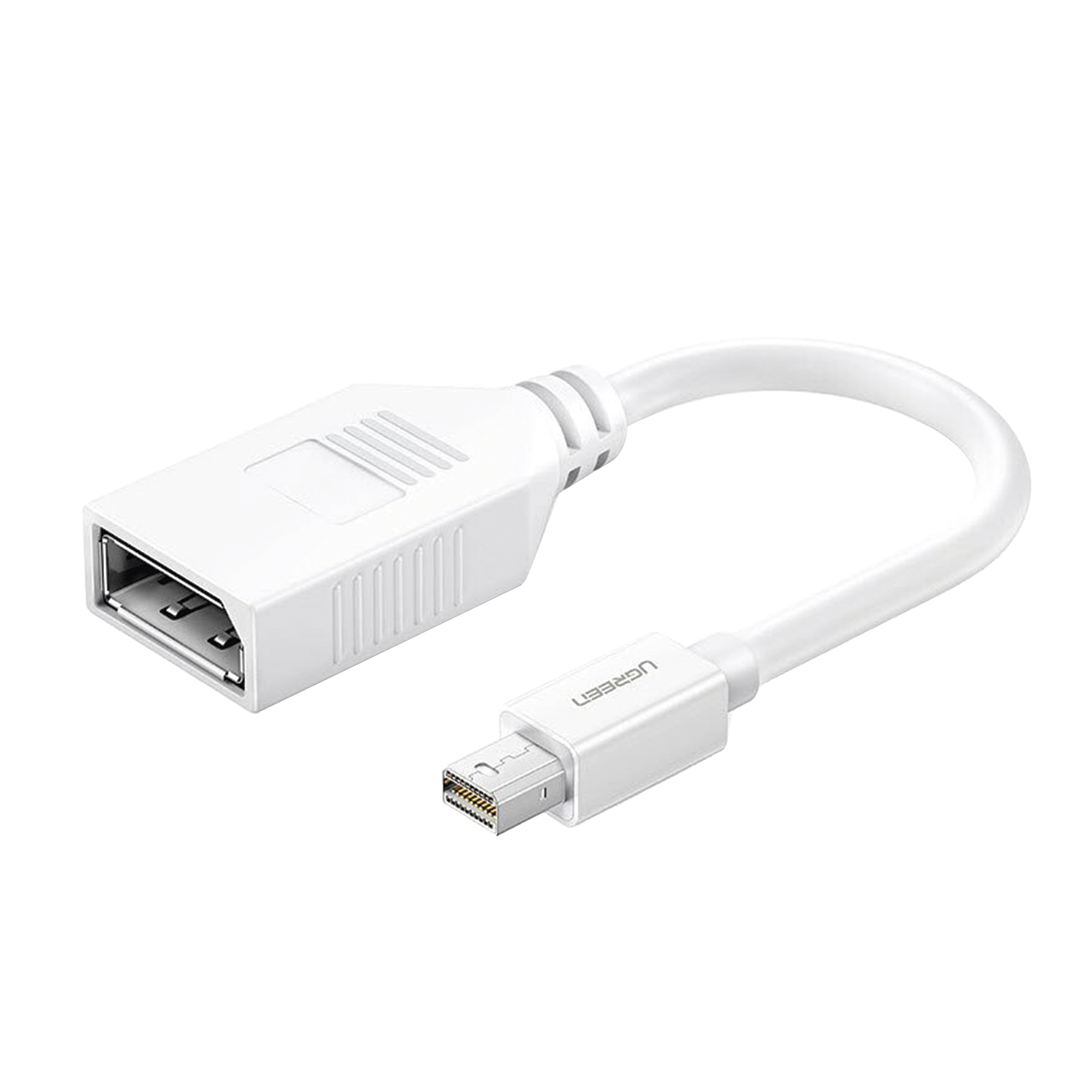 Cable Mini DP Macho a DP Hembra | Thunderbolt 2 | Version DP 1.2 | Soporta 4K*2K | Cable de 15cm | Color Blanco.