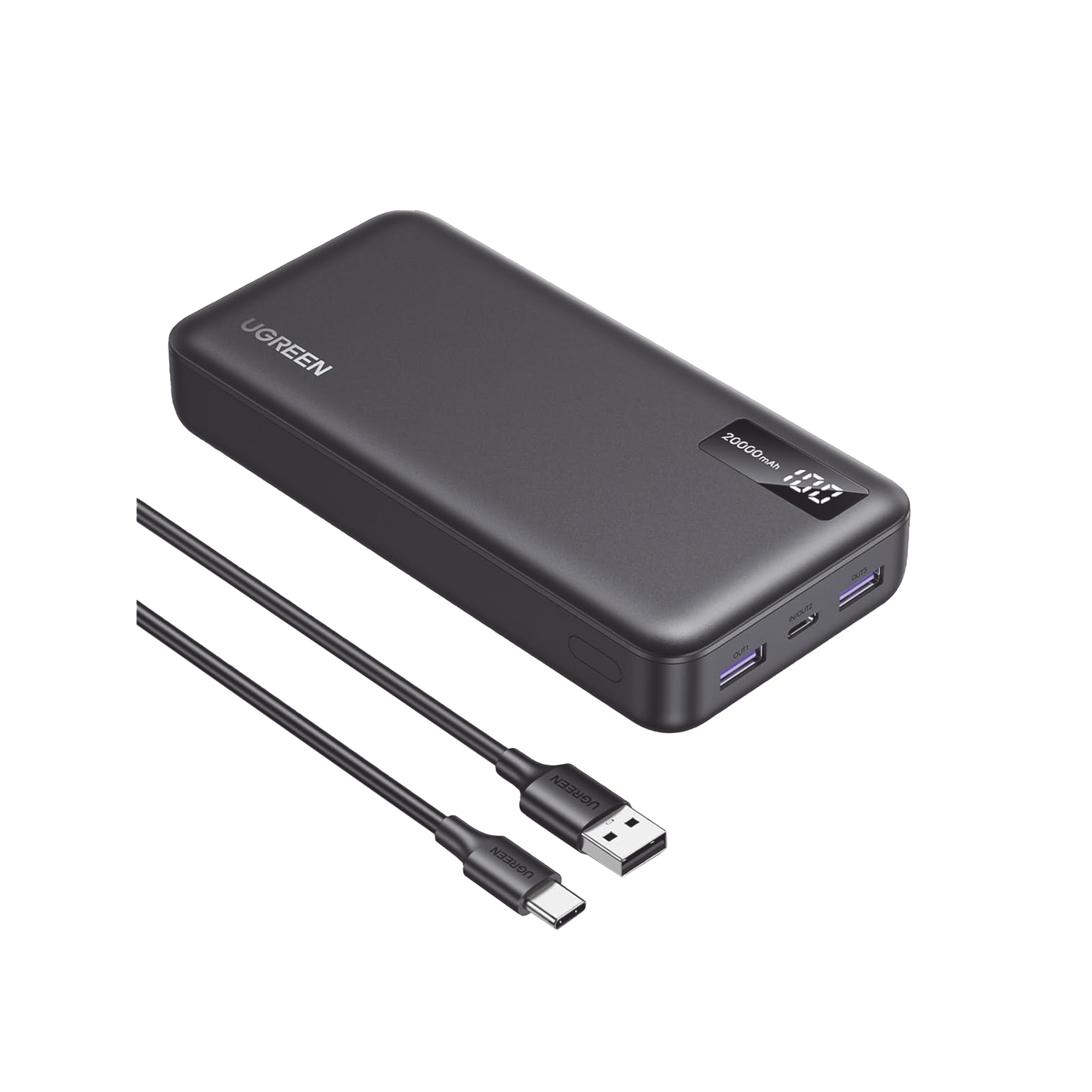 Power Bank 20000mAh | 22.5W | 1 USB-C | 2 USB-A | PD3.0 | QC4.0/3.0/2.0 | FPC | AFC | SPC | PPS | Carga 3 veces más Rápido | Protección Integrada| Material Ignifugo | UL94 V-0 | Pantalla Inteligente | Aprobado por Aerolíneas.