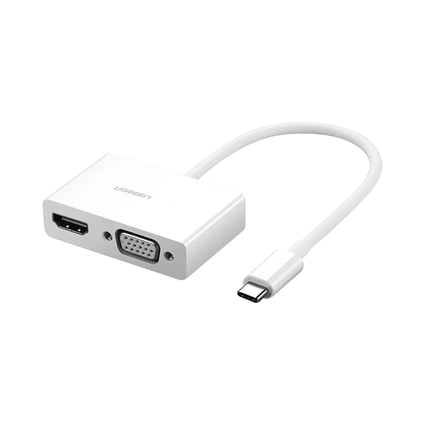 Adaptador USB C a HDMI VGA / Compatible con Thunderbolt 3 / USB 3.1 Tipo C / HDMI 4K*2K @30Hz / VGA 1920*1080@60hz / Salidas Simultaneas en Modo Espejo / Caja de ABS / No requiere Controlador / Chip IC inteligente incorporado.