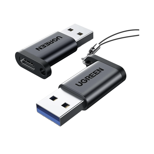 Adaptador USB 3.1 Tipo C a USB-A 3.0 |Carga y Sincronización de Datos | Admite Corriente de 3A | Transferencia de hasta 5 Gbps | Amplia Compatibilidad | Chip VL160 | Caja de Aluminio | Color Negro.