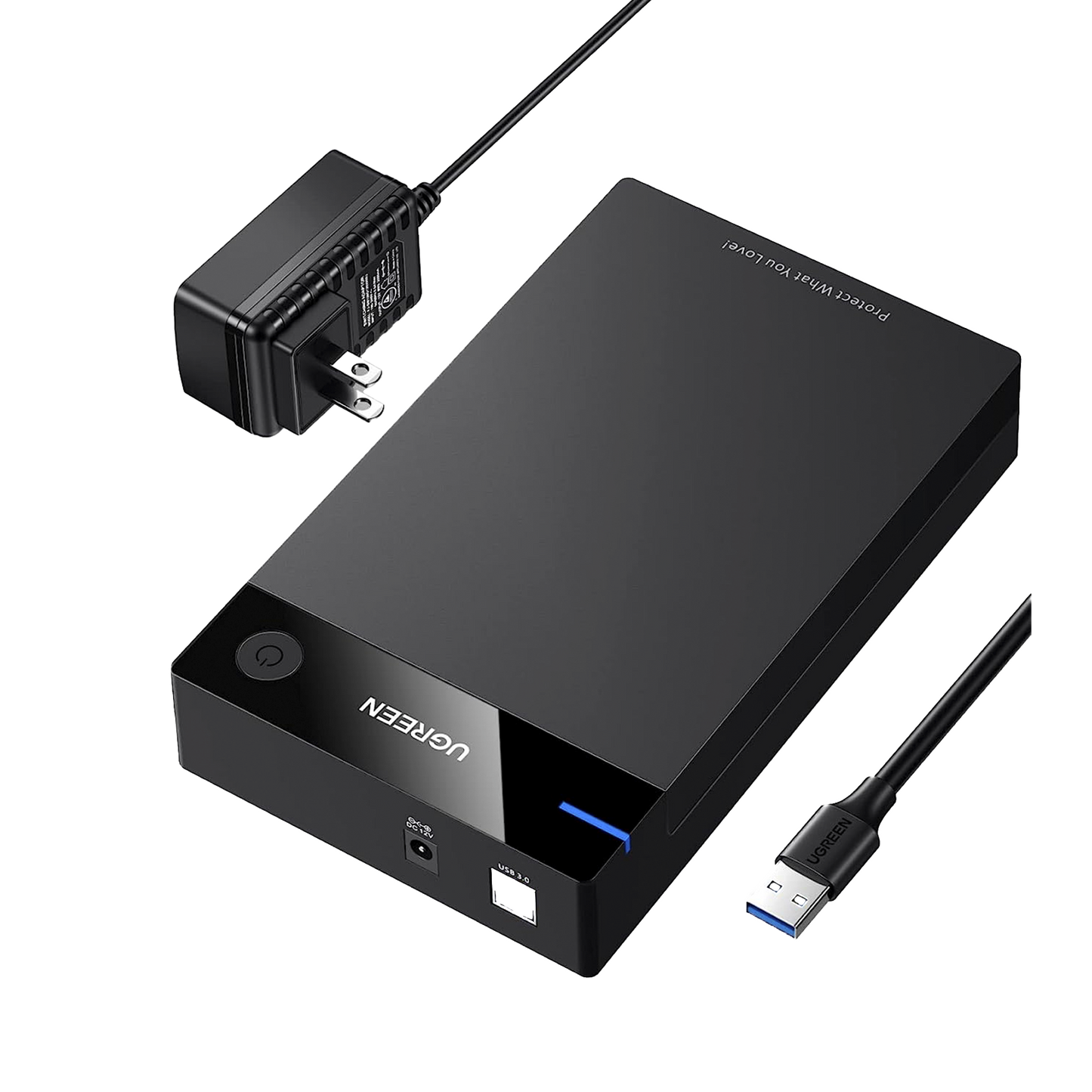 Carcasa de Disco Duro para  3.5" y  2.5" (Enclosure) | Con Cable USB 3.0 | Para HDD 3.5" / SSD 2.5" | SATA I/II/III | UASP | Hasta 16 TB | Compatible con Windows, Linux, Mac OS | No Requiere Controlador | Cable 1m | Incluye Adaptador d