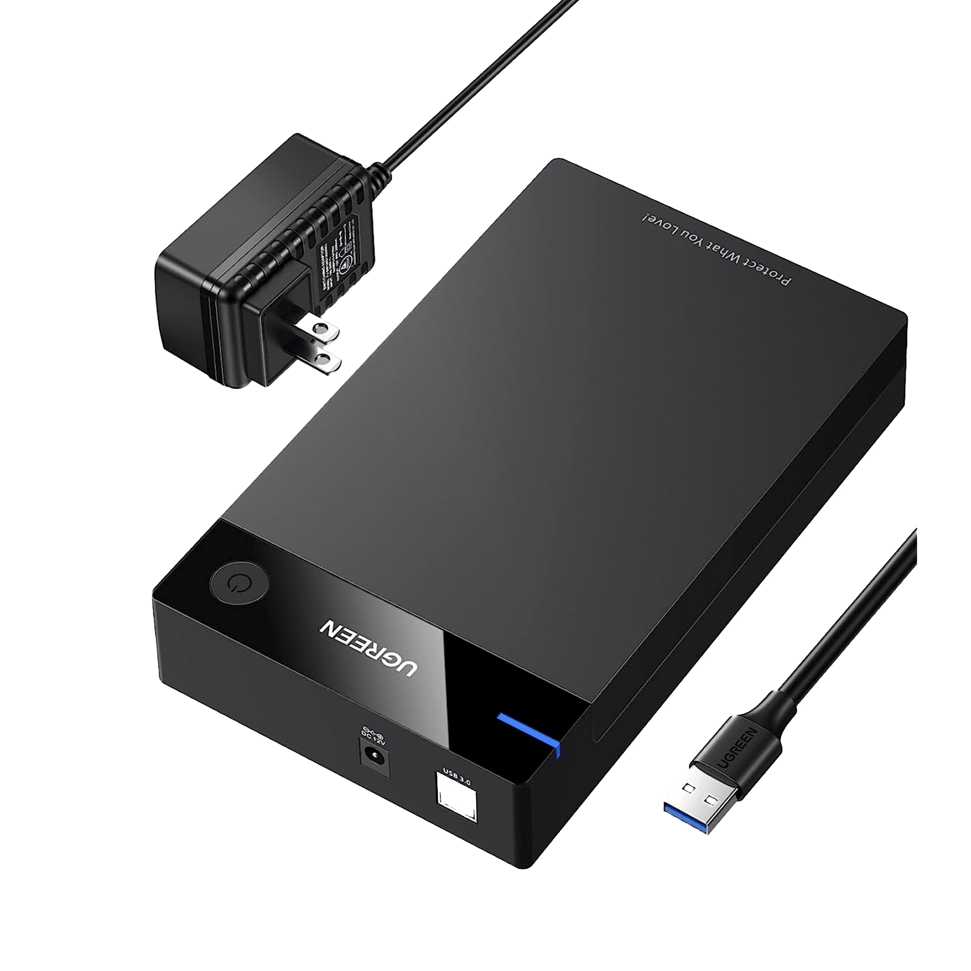 Carcasa de Disco Duro para  3.5" y  2.5" (Enclosure) | Con Cable USB 3.0 | Para HDD 3.5" / SSD 2.5" | SATA I/II/III | UASP | Hasta 16 TB | Compatible con Windows, Linux, Mac OS | No Requiere Controlador | Cable 1m | Incluye Adaptador d