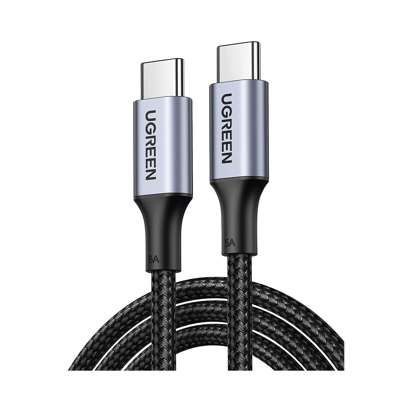 Cable USB-C a USB-C | 1 Metro | Carga Rápida de hasta 100W | Transferencia de datos 480 Mbps | PD3.0 | QC4.0/3.0/2.0 | FPC | AFC | Protección Integrada| Caja de Aluminio | Nylon Trenzado | Amplia Compatibilidad | Color Negro.