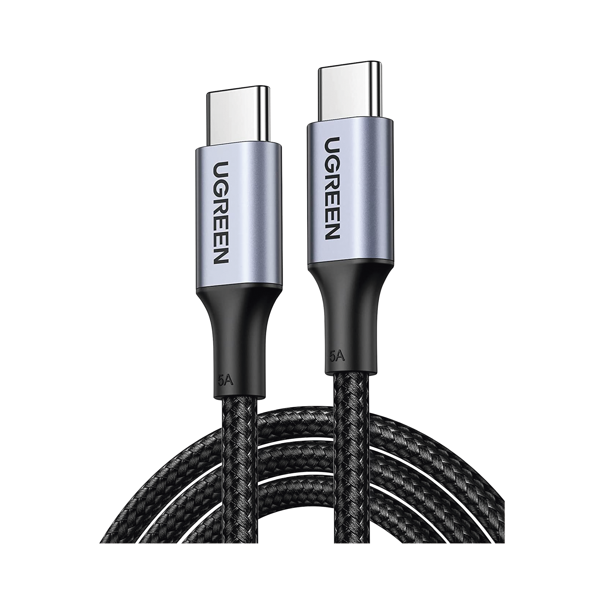 Cable USB-C a USB-C | 1 Metro | Carga Rápida de hasta 100W | Transferencia de datos 480 Mbps | PD3.0 | QC4.0/3.0/2.0 | FPC | AFC | Protección Integrada| Caja de Aluminio | Nylon Trenzado | Amplia Compatibilidad | Color Negro.