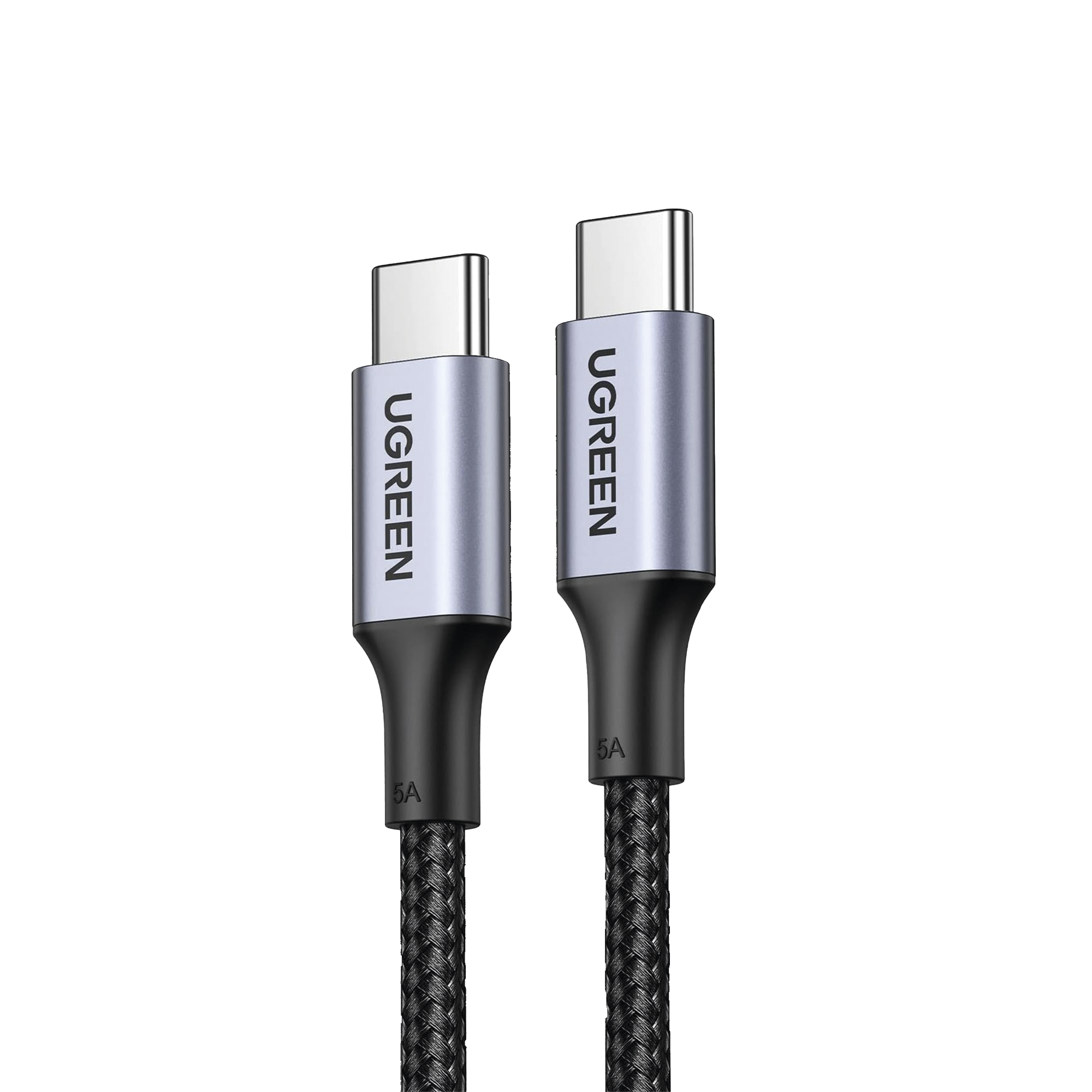 Cable USB-C a USB-C | 2 Metros | Carga Rápida de hasta 100W | Transferencia de datos 480 Mbps | PD3.0 | QC4.0/3.0/2.0 | FPC | AFC | Protección Integrada| Caja de Aluminio | Nylon Trenzado | Amplia Compatibilidad | Color Negro.