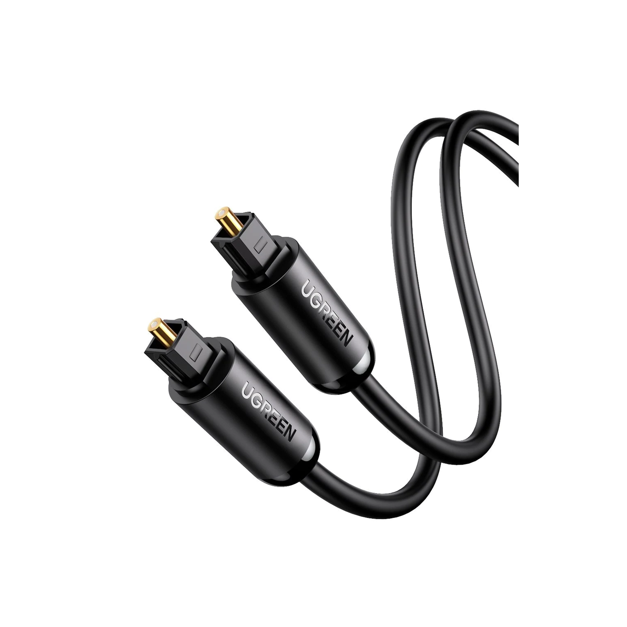 Cable Óptico Toslink (S/PDIF) de Alta Calidad para Audio Digital / 3 Metros / Tapa de Proteccion / Dolby 7.1 Canales / Diseño Durable / Plug & Play / Color Negro