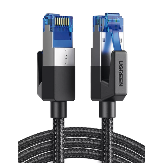 Cable Ethernet Cat8 CLASS?F/FTP Redondo con Malla de Nylon 1 Metro