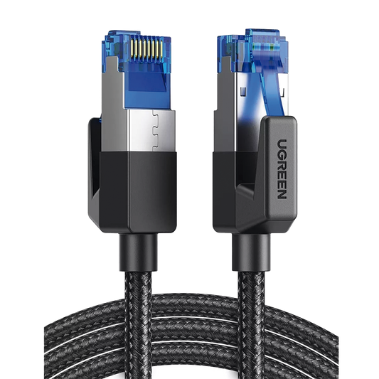 Cable Ethernet Cat8 CLASS?F/FTP Redondo con Malla de Nylon 5 Metros