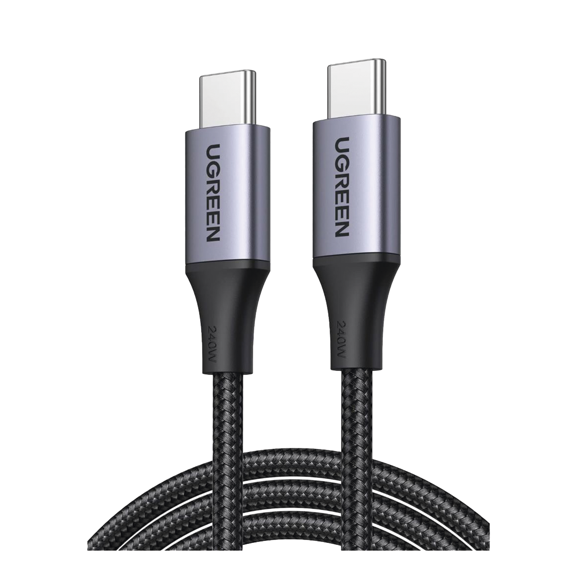 Cable USB-C a USB-C | 2 Metros | Potencia de Carga 240W | 48V/5A | PD3.1 /3.0 | 480 Mbps | Chip E-Market | Carcasa de Aluminio | Nylon Trenzado.