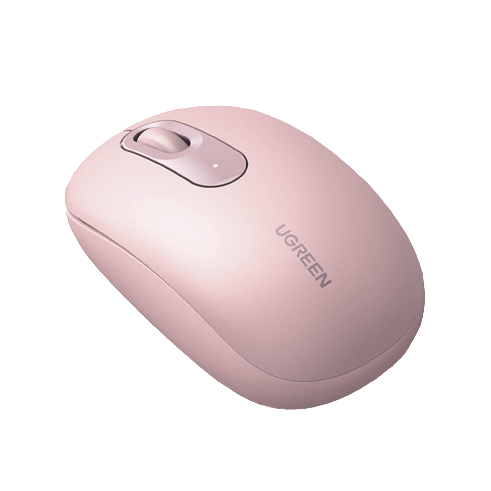 Mouse Inalámbrico 2.4G 800/1200/1600/2400 DPI / Función de 3 botones / Alcance 10m / Silencioso / Ergonómico / Anti-caída y Anti-interferencias / Color Dusty Pink / Batería Alcalina AA (incluida).